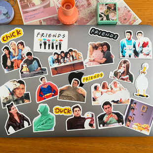 老友记第二弹贴纸美剧周边DIY行李箱手机水杯笔记本无痕防水贴
