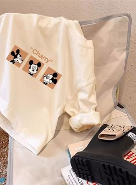 纯棉男女儿童长袖t恤上衣春秋季2025新款宝宝白色休闲内搭打底衫