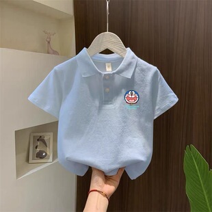 男童POLO衫短袖t恤夏季2026新款纯棉宝宝卡通上衣儿童半袖体恤潮
