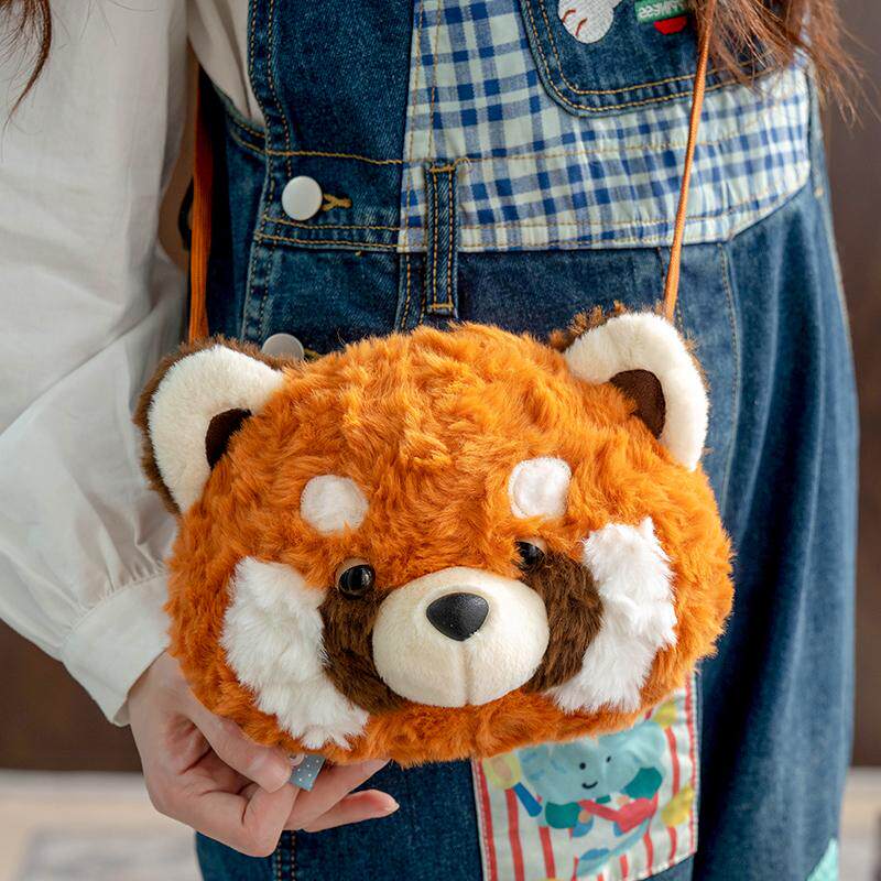 可爱小熊猫公仔玩偶毛绒单双肩包大象斜挎包女生儿童出行小包礼物