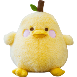 可爱鸭梨公仔玩偶小黄鸭布娃娃毛绒玩具女生床上抱枕儿童生日礼物
