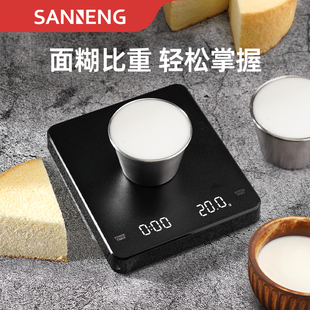 三能304不锈钢布丁杯食品级比重杯100ml烘焙分料配料杯可放烤箱