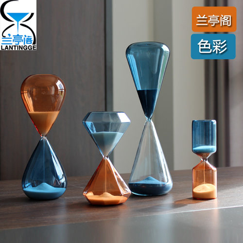 创意客厅兰亭阁高硼硅玻璃计时器