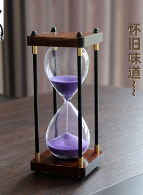 创意复古沙漏30分钟时间计时个性小礼品新家居摆件客厅情人节生日