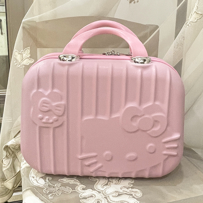 秋冬新品手提行李箱化妆小箱子包14寸卡通可爱动漫包包伴手礼盒子