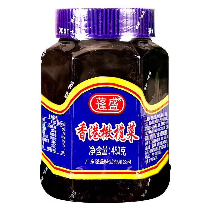 蓬盛橄榄菜下饭菜450g*1瓶香港