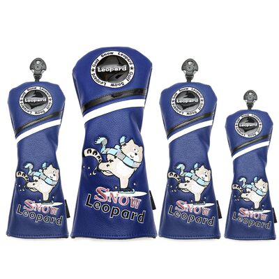 SNOW Leopard雪熊高尔夫球杆套 杆头套蓝熊可爱 卡通帽套保护套