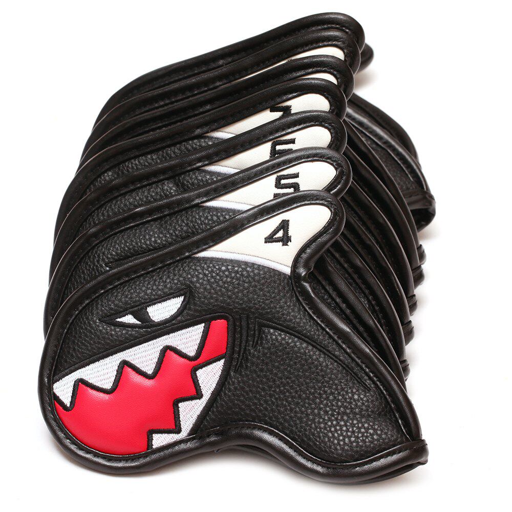 韩版鲨鱼个性高档高尔夫球杆套 杆头套保护套头帽套铁杆套 木杆套