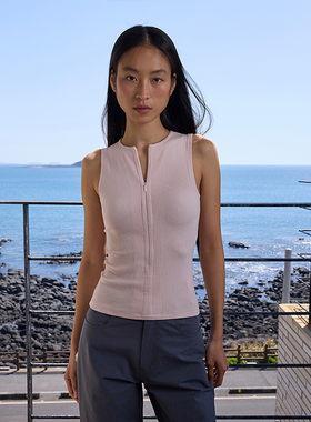 TDDP“汐跃”拉链吊带背心女2026年新款夏季外穿修身显瘦无袖上衣