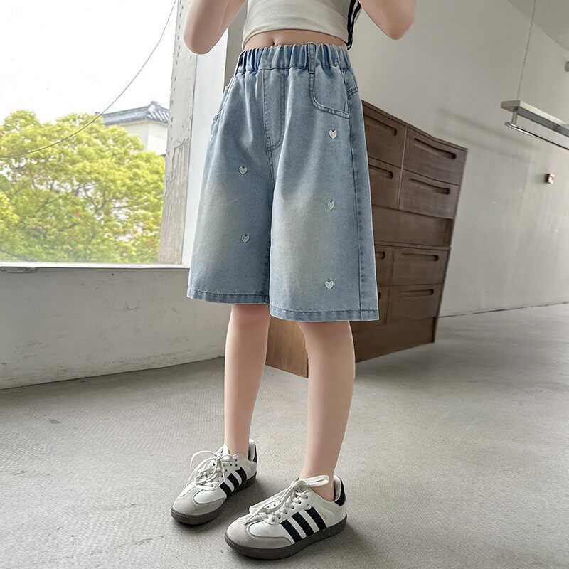 青少年女装学生马裤新款牛仔中裤