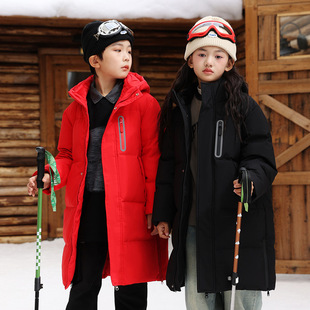 十二三岁男童女童大红色羽绒服12一15小孩本命年衣服10大童厚外套