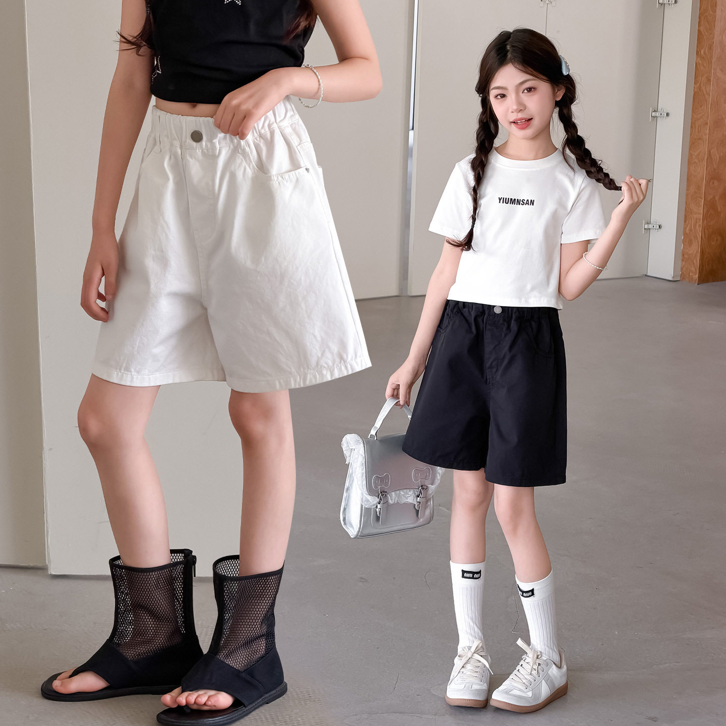 女童夏季纯棉五分裤子薄款热裤