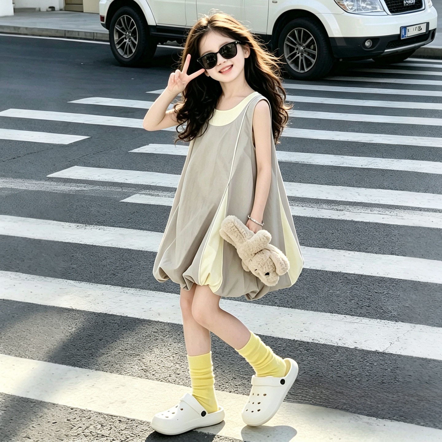 女童高级感裙子独特漂亮连衣裙