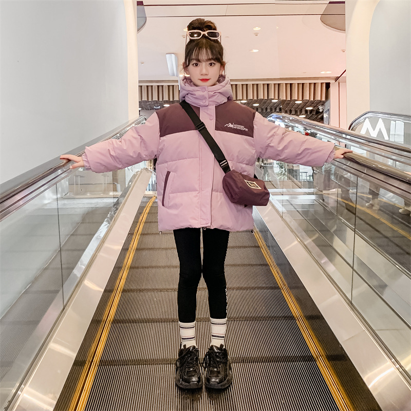 女童加厚羽绒棉服大童立领棉袄