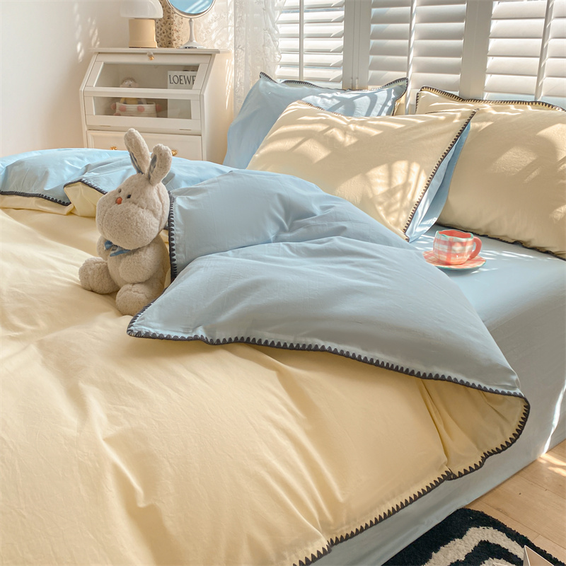 纯色被套单件200x230双人夏季被罩150x200宿舍单人床单被单三件套