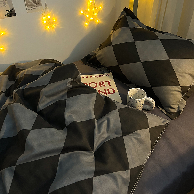 水洗棉被套四件套床上用品学生被子被褥套装六宿舍床单三件套单人