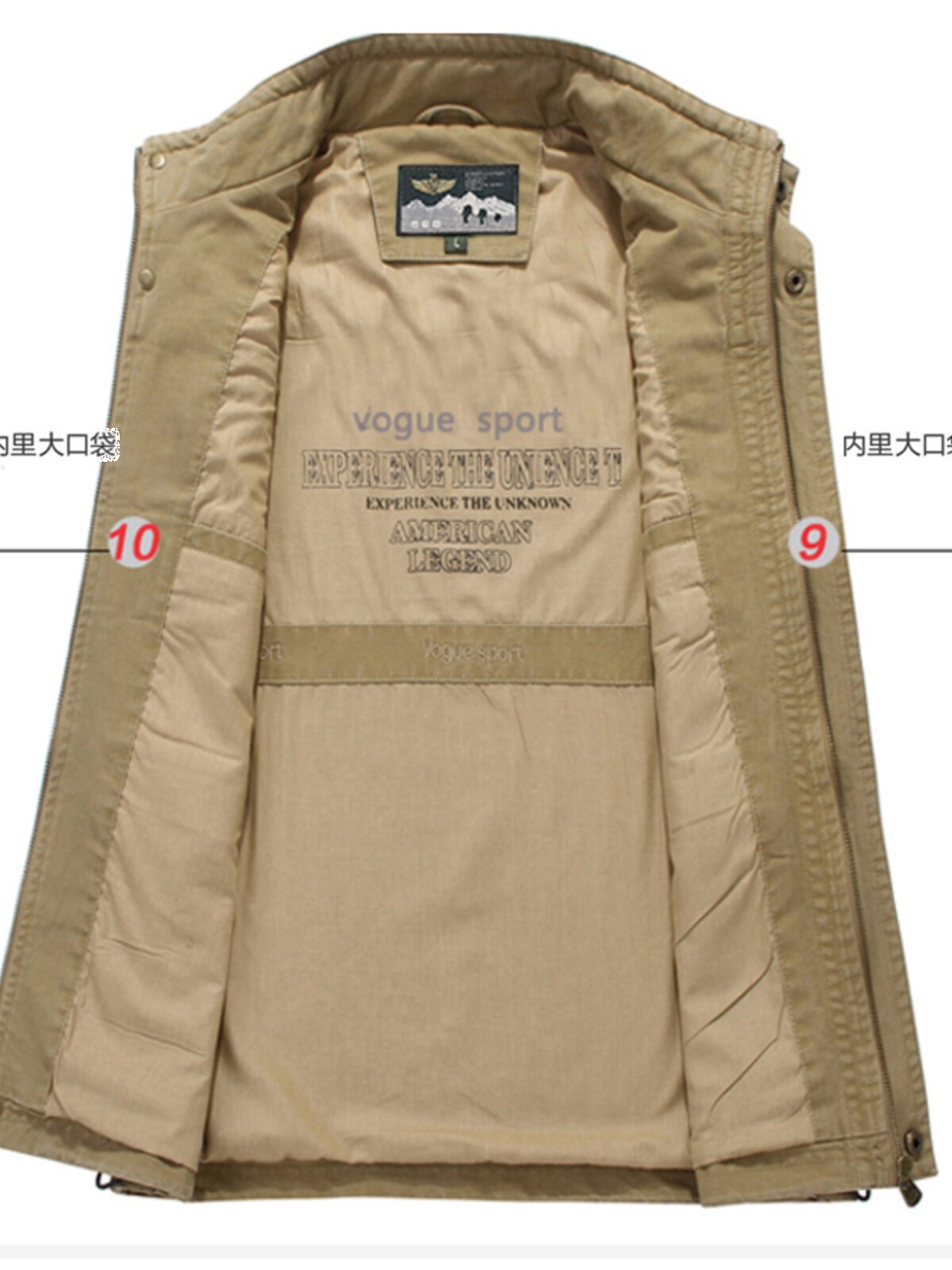 MULTI-POCKET VEST MENS SPRING AND AUTUMN COTTON CASUAL MIDDLE-AGED AND ELDERLY MENS HORSE CLIPS LOOSE SHOULDER FISHING VEST JACKET