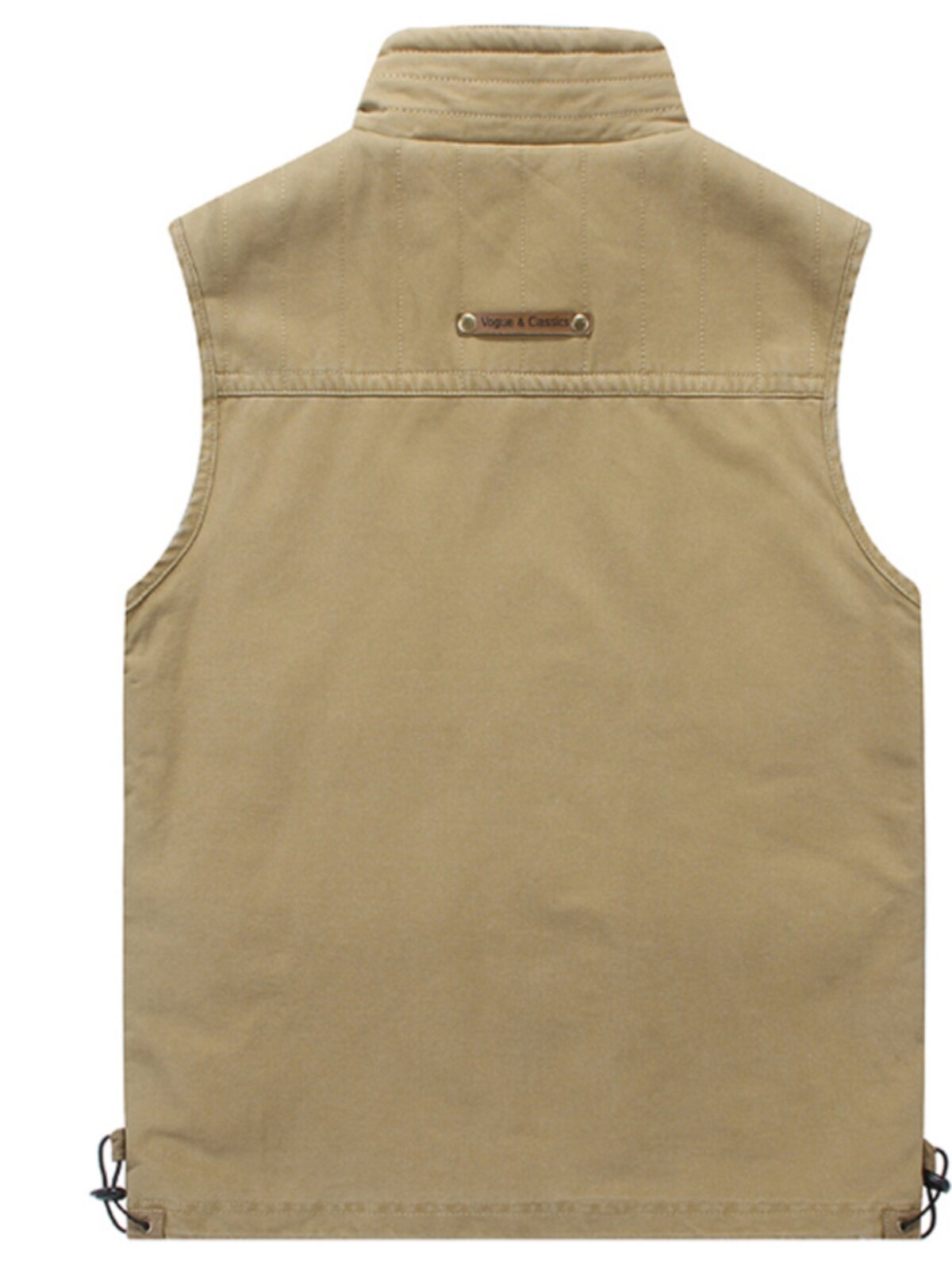 MULTI-POCKET VEST MENS SPRING AND AUTUMN COTTON CASUAL MIDDLE-AGED AND ELDERLY MENS HORSE CLIPS LOOSE SHOULDER FISHING VEST JACKET