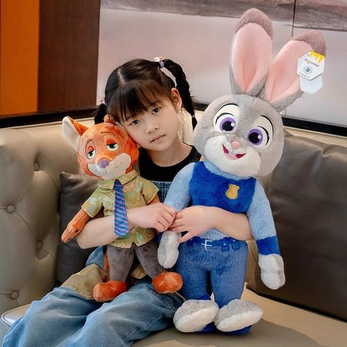 兔警官玩偶疯狂动物城兔子朱迪公仔狐狸尼克毛绒玩具娃娃生日礼物