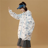 F1060P50夏季小熊印花防嗮外套户外运动防晒衣时尚潮流防嗮服，男装夹克，电商D321A