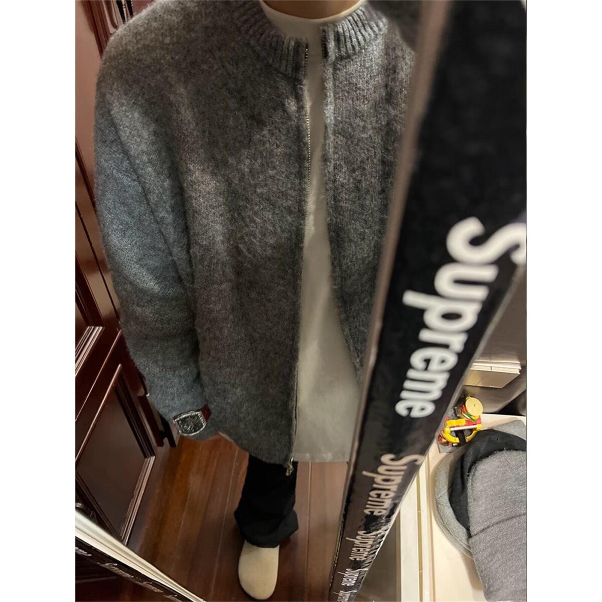 网络图！！！北极绒chic宽松毛衣针织衫无领M890-P75,男装针织衫/毛衣,电商D321A