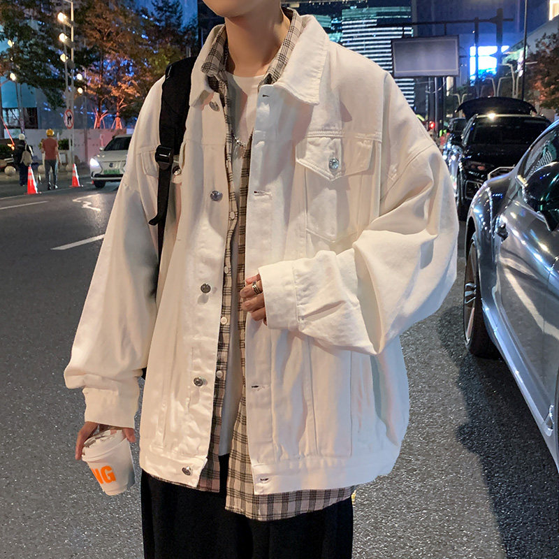 2023秋季港风中性男女夹克牛仔衣H001,男装夹克,电商D321A