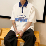 D321PL604P45潮夏季情侣嘻哈短袖T恤潮流印花宽松POLO衫男女，男装Polo衫，电商D321A