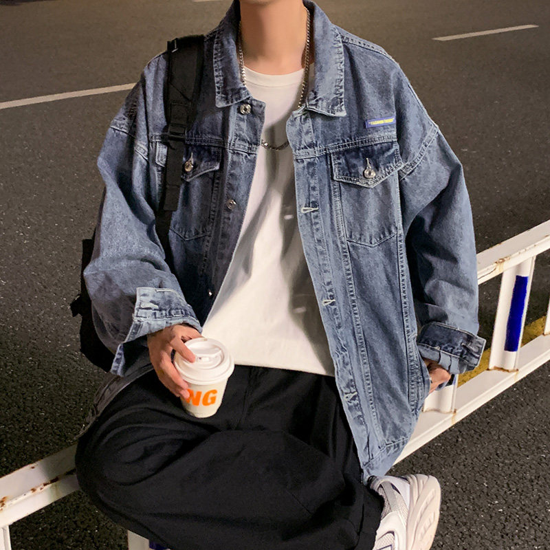 2022春装大货港风中性男女夹克牛仔衣H003P80控88,男装夹克,电商D321A