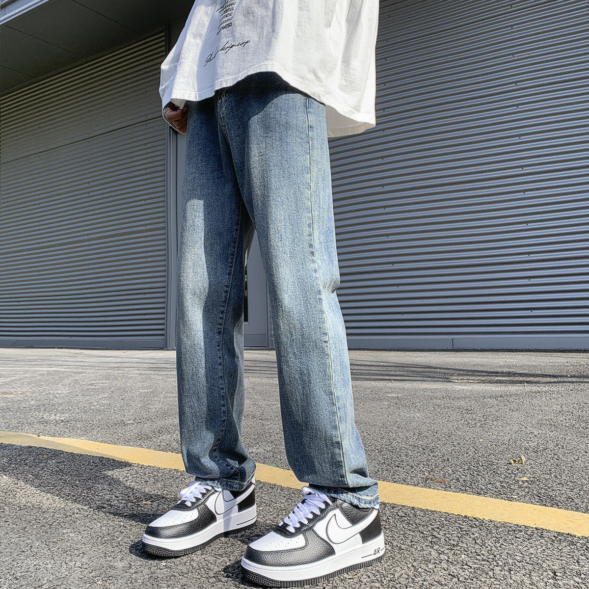 D321NK925P65弹力高街牛仔裤100%棉,男装牛仔裤,电商D321A