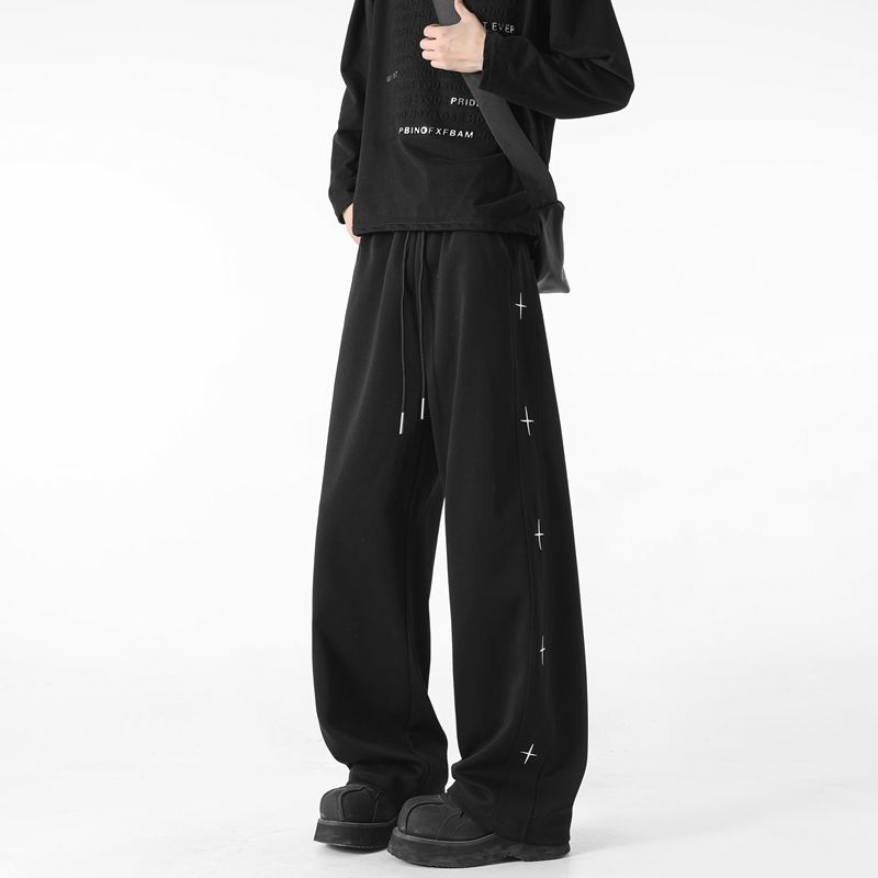 休闲百搭长裤男潮流直筒垂感星星印花卫裤K8955-P53图片