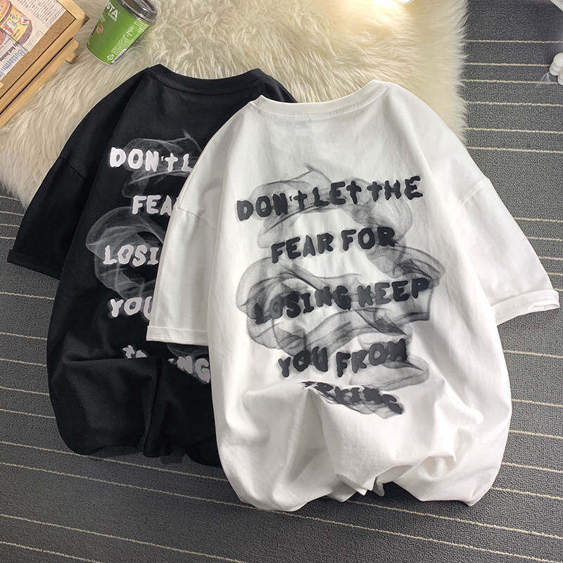 夏季新款超火ins休闲男士潮流纯棉短袖五分袖T恤D321T53P35,男装T恤,电商D321A