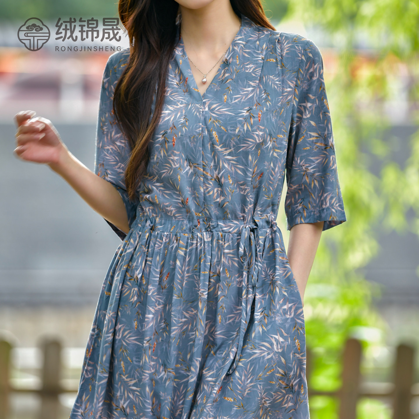 夏季新款棉绸连衣裙女图片