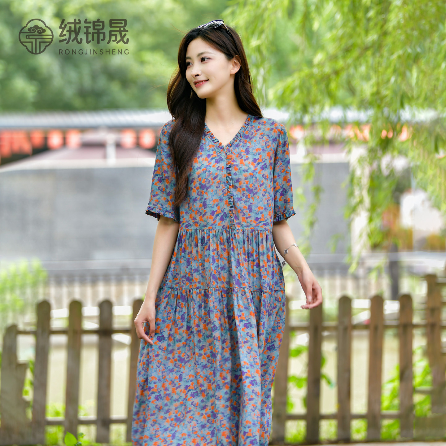 夏季新款棉绸连衣裙女图片