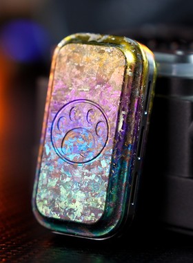 猫神冰晶钛合金正品三层音叉磁力段落推牌edc解压玩具金属啪啪币