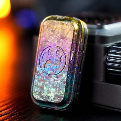 猫神冰晶钛合金正品三层音叉磁力段落推牌edc解压玩具金属啪啪币