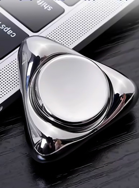 水滴幽浮指尖陀螺镜面不锈钢金属EDC推牌解压玩具无聊减压神器