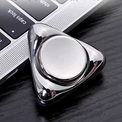 水滴幽浮指尖陀螺镜面不锈钢金属EDC推牌解压玩具无聊减压神器