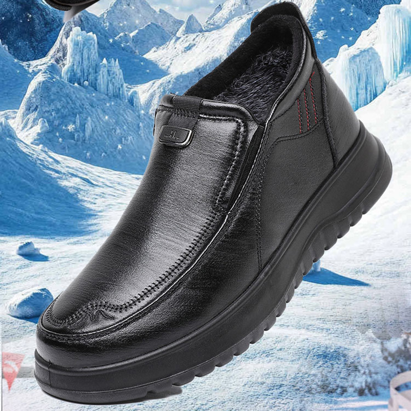 冬季老北京布鞋男棉鞋中老年加绒保暖爸爸鞋子防滑软底男士休闲鞋