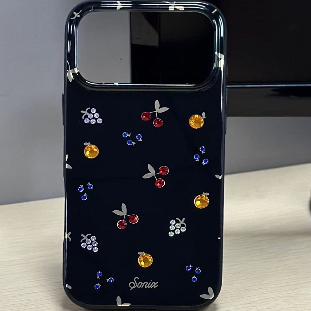皇冠 美国代购 Sonix水钻水果葡萄樱桃手机壳 苹果iphone17 pro max air全包抗摔