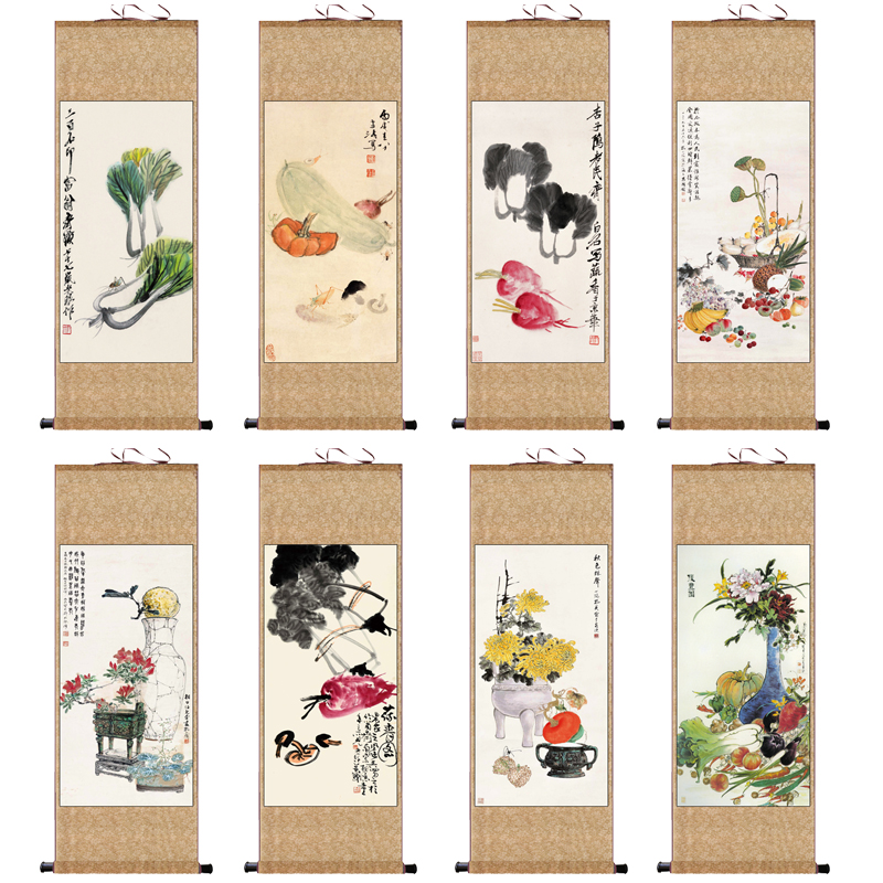 平安百财来办公室装饰画定制果蔬挂画玄关字画书房茶楼画壁画礼品图片