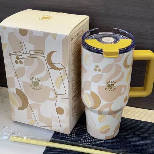COSTA啡凡映月冰霸杯900ml 带手柄大容量不锈钢保温保冷礼盒清仓