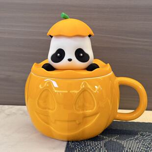 COSTA万圣节pandaroll胖哒幼联名魔法熊猫南瓜陶瓷马克杯咖啡水杯