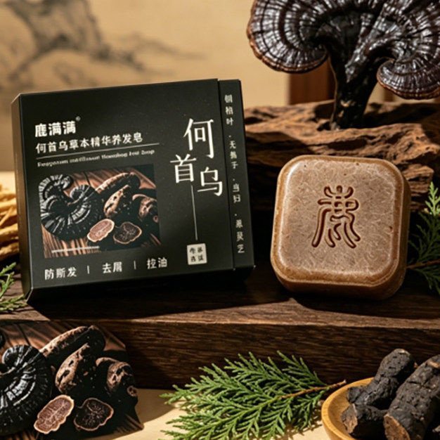 鹿满满草本洗发皂何首乌精华养