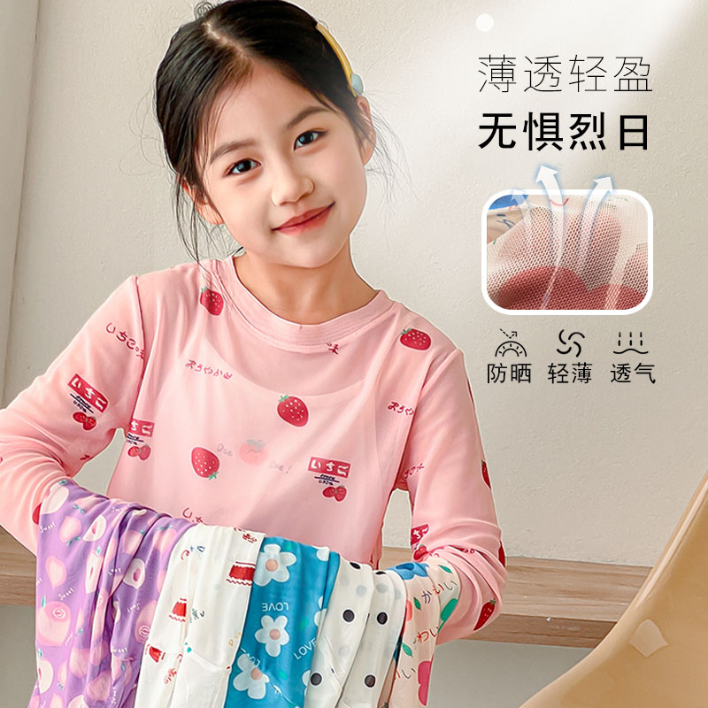 女童上衣夏季打底纱外穿夏季图片
