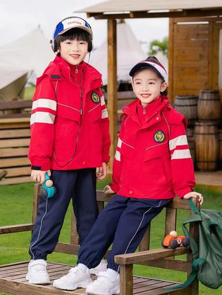 幼儿园园服春秋冬装英伦风小学生校服冲锋衣三件套儿童运动会班服