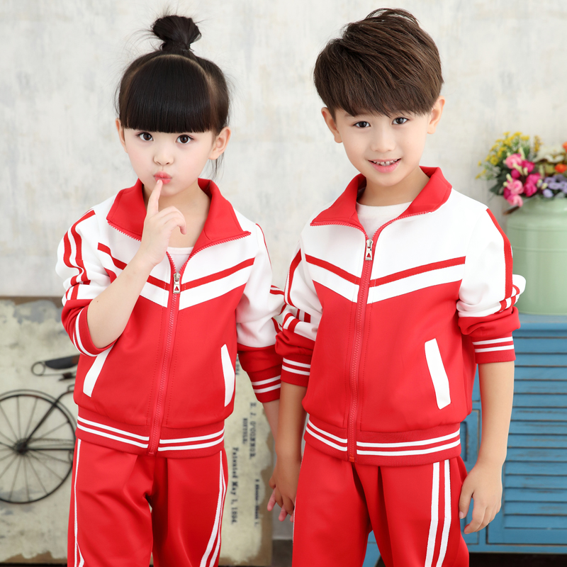 幼儿园园服秋冬季小学生校服纯棉长袖运动英伦套装班服团体服定制
