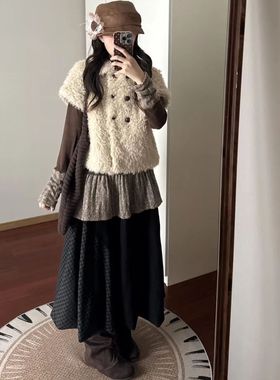 现货/可爱毛毛上衣羊羔毛外套2025小众设计感毛绒外套百搭小个子