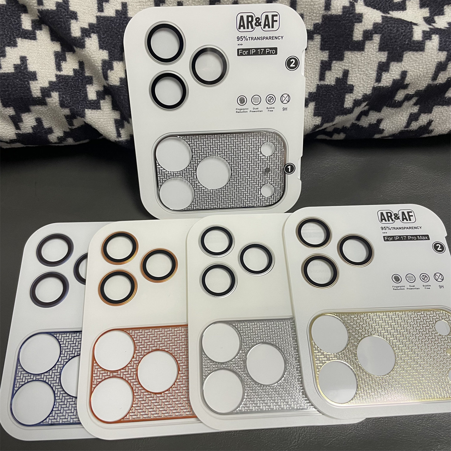 适用苹果17pormax橙色超薄镂空金属镜头底座贴膜单个保护膜 iPhone17pro单颗分体鹰眼摄像头防爆金银蓝色贴膜