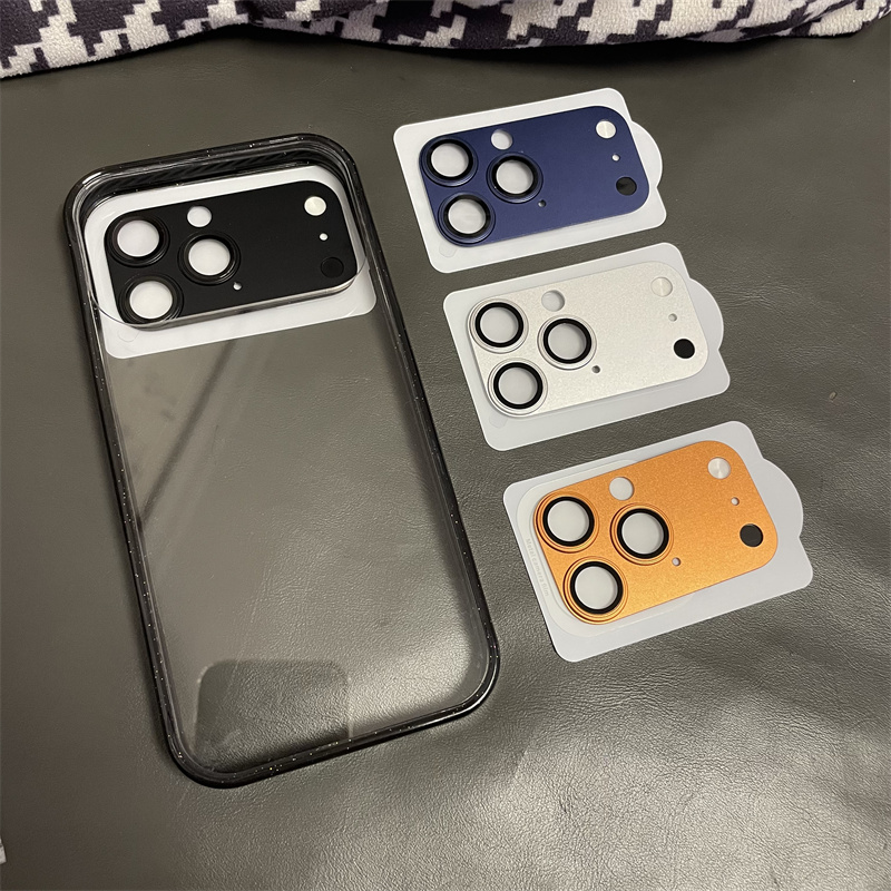 适用iPhone15/16promax秒变17promax改装手机壳+镜头底座贴膜苹果14pro秒变17配装配件防摔保护壳黑色透明壳