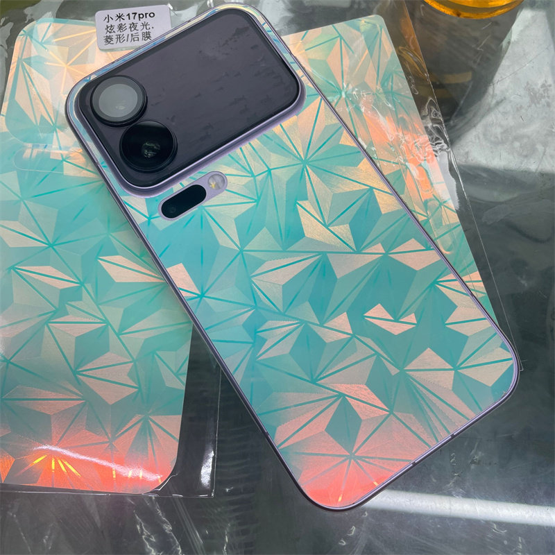 适用小米17pro简约潮男女款超薄全包后背荧光贴膜小米17promax磨砂防指纹手机彩膜类纸膜夜光保护膜侧边贴